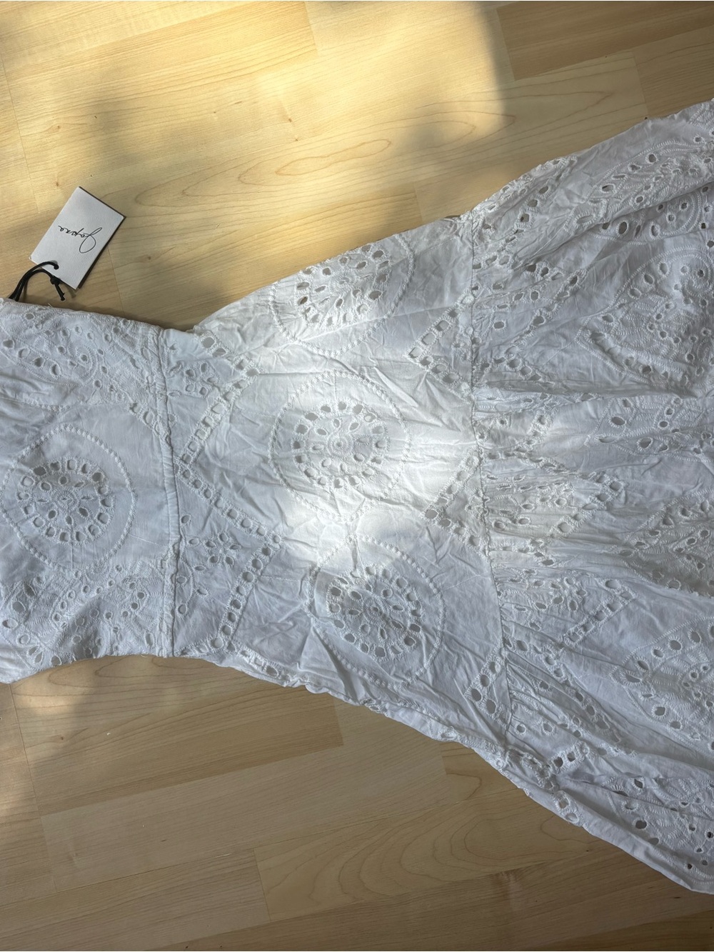 Japna White Strapless Eyelet Sundress Women’s XS